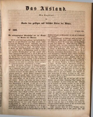 Das Ausland Montag 15. Juli 1850