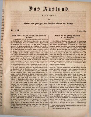 Das Ausland Donnerstag 18. Juli 1850