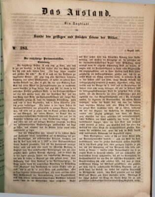 Das Ausland Donnerstag 1. August 1850