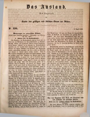 Das Ausland Dienstag 20. August 1850