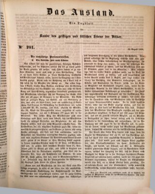 Das Ausland Donnerstag 22. August 1850