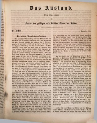 Das Ausland Mittwoch 4. September 1850