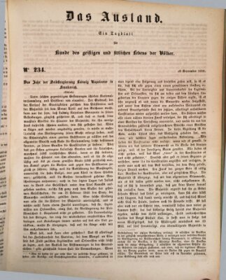 Das Ausland Montag 30. September 1850