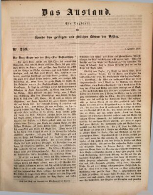 Das Ausland Freitag 4. Oktober 1850