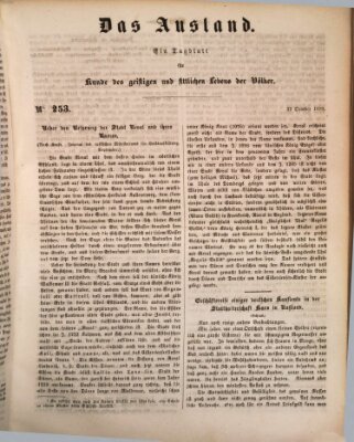 Das Ausland Dienstag 22. Oktober 1850