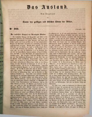 Das Ausland Freitag 1. November 1850