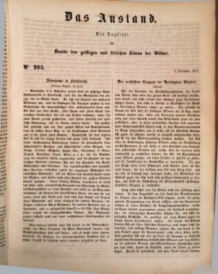 Das Ausland Dienstag 5. November 1850