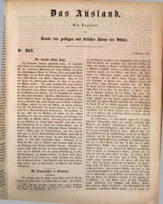 Das Ausland Donnerstag 7. November 1850