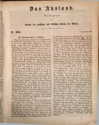 Das Ausland Freitag 8. November 1850