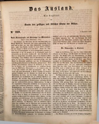 Das Ausland Samstag 9. November 1850