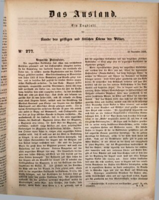 Das Ausland Dienstag 19. November 1850