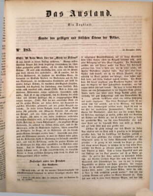 Das Ausland Dienstag 26. November 1850