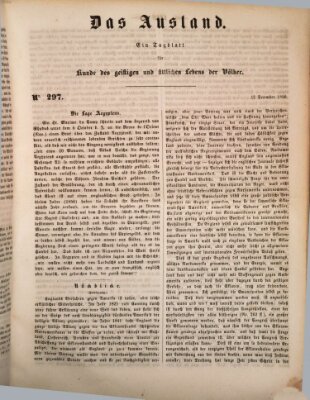 Das Ausland Donnerstag 12. Dezember 1850