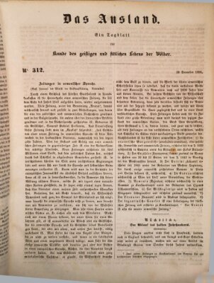 Das Ausland Montag 30. Dezember 1850