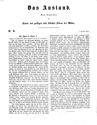 Das Ausland Mittwoch 7. Januar 1852