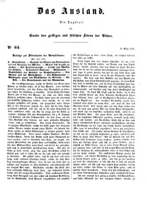 Das Ausland Montag 15. März 1852