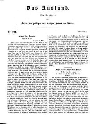 Das Ausland Dienstag 27. April 1852