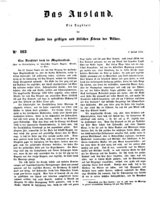 Das Ausland Mittwoch 7. Juli 1852