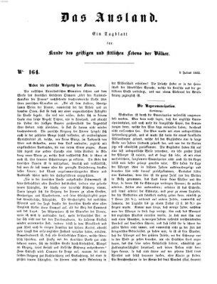 Das Ausland Freitag 9. Juli 1852