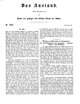 Das Ausland Dienstag 20. Juli 1852