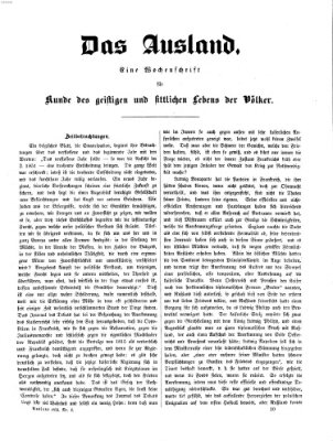 Das Ausland Freitag 28. Januar 1853