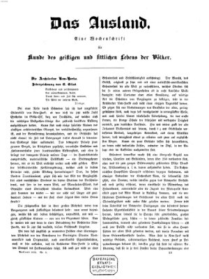 Das Ausland Freitag 4. Februar 1853