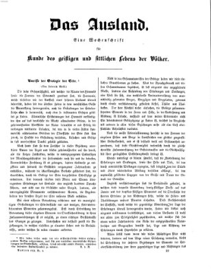 Das Ausland Freitag 25. Februar 1853