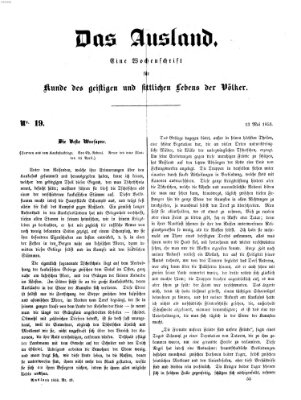 Das Ausland Freitag 13. Mai 1853