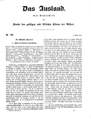 Das Ausland Freitag 8. Juli 1853