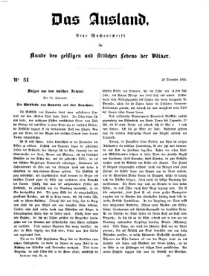 Das Ausland Freitag 23. Dezember 1853