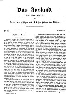 Das Ausland Freitag 10. Februar 1854