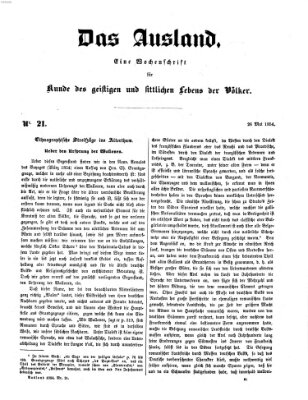 Das Ausland Freitag 26. Mai 1854