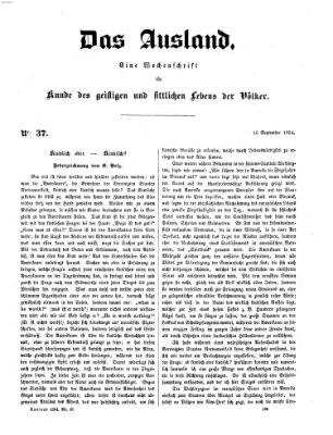 Das Ausland Freitag 15. September 1854