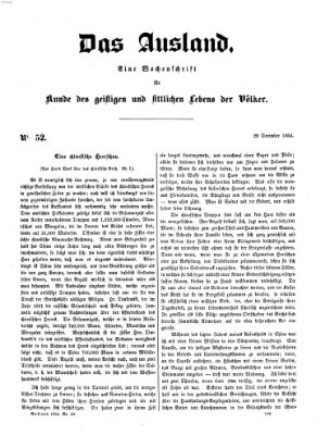 Das Ausland Freitag 29. Dezember 1854