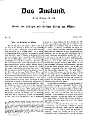 Das Ausland Freitag 5. Januar 1855