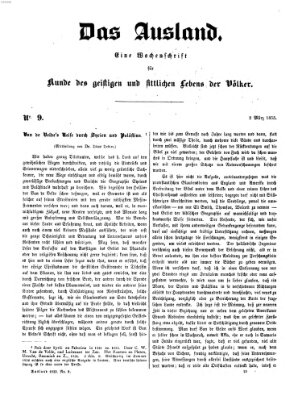 Das Ausland Freitag 2. März 1855