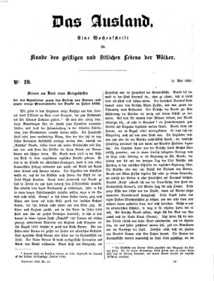 Das Ausland Freitag 11. Mai 1855