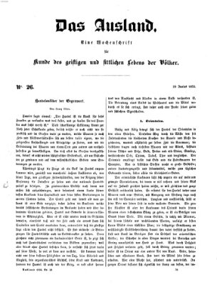 Das Ausland Freitag 29. Juni 1855