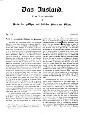 Das Ausland Freitag 6. Juli 1855