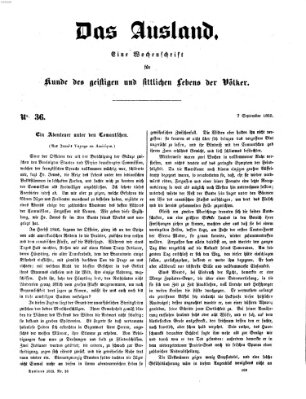 Das Ausland Freitag 7. September 1855