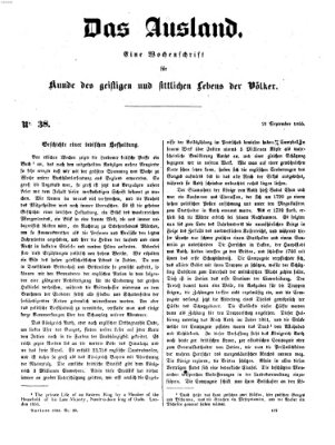 Das Ausland Freitag 21. September 1855