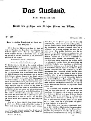 Das Ausland Freitag 28. September 1855