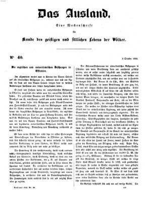 Das Ausland Freitag 5. Oktober 1855