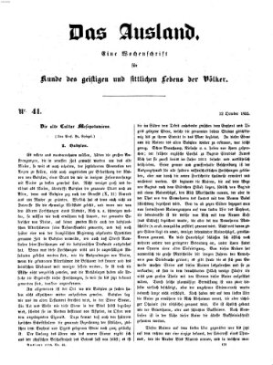 Das Ausland Freitag 12. Oktober 1855