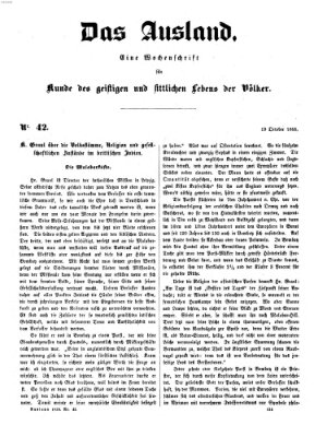 Das Ausland Freitag 19. Oktober 1855