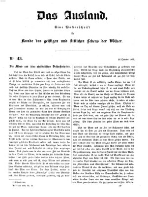 Das Ausland Freitag 26. Oktober 1855