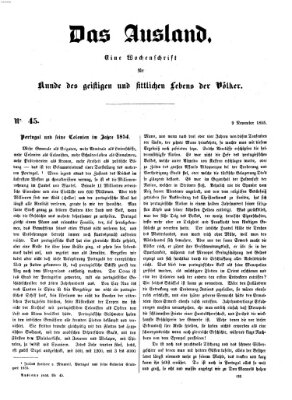 Das Ausland Freitag 9. November 1855