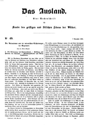 Das Ausland Freitag 7. Dezember 1855