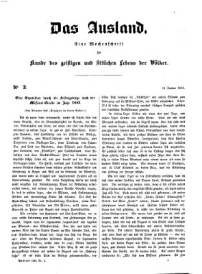 Das Ausland Freitag 11. Januar 1856