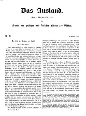 Das Ausland Freitag 22. Februar 1856